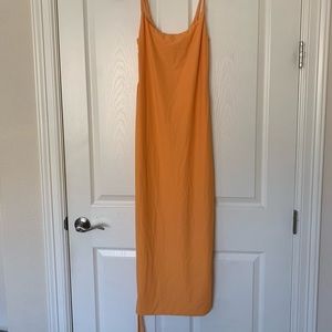 Kookai Ribbed Belted Midi Dress Size 1